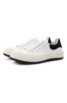 Мужские текстильные кеды ALEXANDER MCQUEEN белого цвета по цене 41100 руб., арт. 654594/W4MV7 | Фото 1 Мужские текстильные кеды ALEXANDER MCQUEEN белого цвета, арт. 654594/W4MV7 | Фото 1