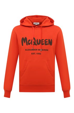Мужской хлопковое худи ALEXANDER MCQUEEN оранжевого цвета по цене 65450 руб., арт. 665401/QRZ71 | Фото 1 Мужской хлопковое худи ALEXANDER MCQUEEN оранжевого цвета, арт. 665401/QRZ71 | Фото 1 (Материал внешний: Хлопок; Длина (для топов): Стандартные; Рукава: Длинные; Мужское Кросс-КТ: Худи-одежда; Стили: Спорт-шик; Принт: С принтом)