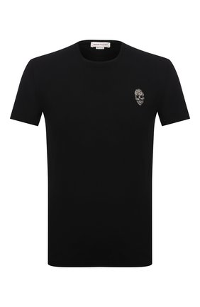 Мужская хлопковая футболка ALEXANDER MCQUEEN черного цвета по цене 28500 руб., арт. 662486/QRX04 | Фото 1 Мужская хлопковая футболка ALEXANDER MCQUEEN черного цвета, арт. 662486/QRX04 | Фото 1
