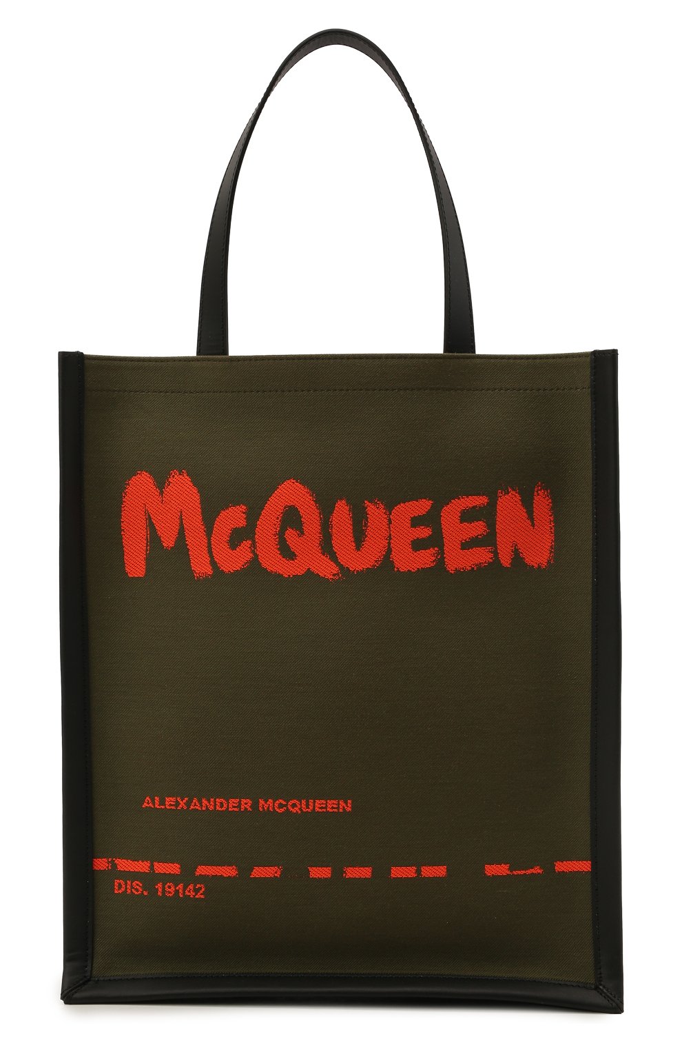 Мужская текстильная сумка-шопер ALEXANDER MCQUEEN хаки цвета, арт. 653165/2B410 | Фото 1