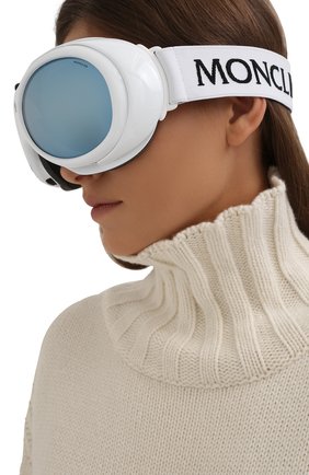 Женские горнолыжная маска MONCLER белого цвета по цене 38590 руб., арт. ML 0130 21C 89 с/з очки | Фото 2 Женские горнолыжная маска MONCLER белого цвета, арт. ML 0130 21C 89 с/з очки | Фото 2