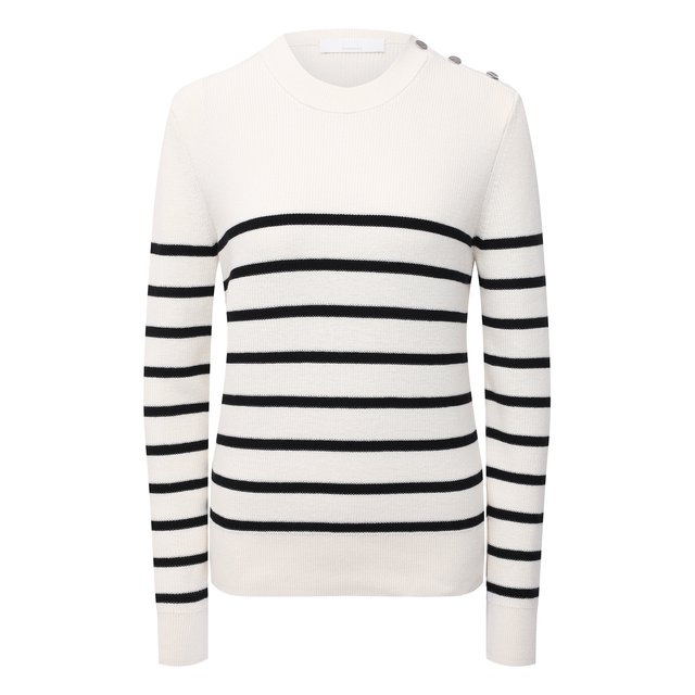 Хлопковый пуловер BOSS 50453050, цвет белый, размер 50 - фото 1