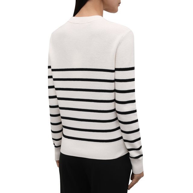 Хлопковый пуловер BOSS 50453050, цвет белый, размер 50 - фото 4