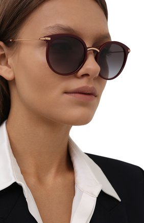 Женские солнцезащитные очки DOLCE & GABBANA бордового цвета по цене 22050 руб., арт. 6158-32858G | Фото 2 Женские солнцезащитные очки DOLCE & GABBANA бордового цвета, арт. 6158-32858G | Фото 2