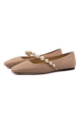 Женские замшевые балетки JIMMY CHOO розового цвета по цене 59950 руб., арт. ADE FLAT/SZR | Фото 1 Женские замшевые балетки JIMMY CHOO розового цвета, арт. ADE FLAT/SZR | Фото 1