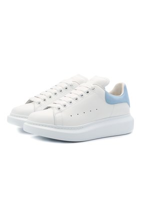 Женские кожаные кеды ALEXANDER MCQUEEN светло-голубого цвета по цене 42250 руб., арт. 553770/WHGP7 | Фото 1 Женские кожаные кеды ALEXANDER MCQUEEN светло-голубого цвета, арт. 553770/WHGP7 | Фото 1