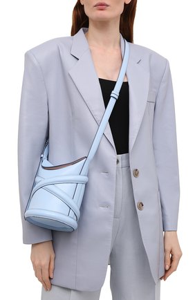 Женская сумка curve small ALEXANDER MCQUEEN светло-голубого цвета по цене 114500 руб., арт. 656467/1YB42 | Фото 2 Женская сумка curve small ALEXANDER MCQUEEN светло-голубого цвета, арт. 656467/1YB42 | Фото 2