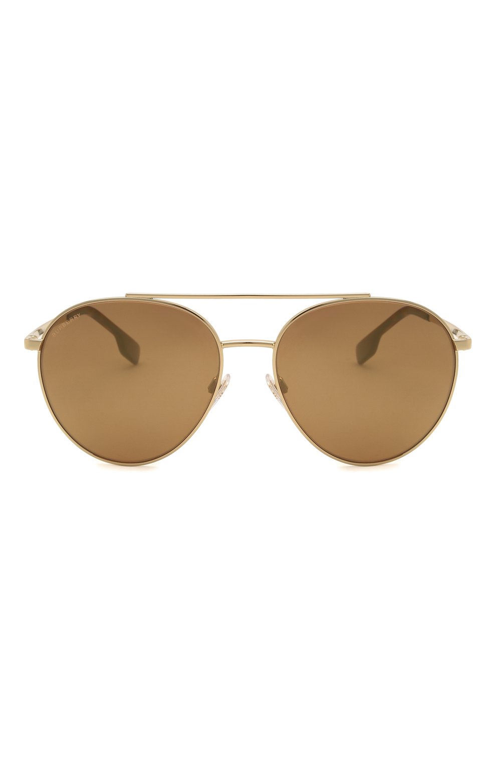 Женские солнцезащитные очки BURBERRY золотого цвета, арт. 3115-11092T | Фото 3 (Тип очков: С/з; Очки форма: Авиаторы)
