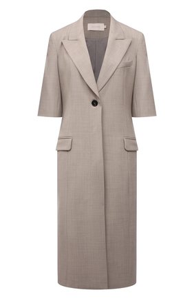 Женское шерстяное пальто LOW CLASSIC бежевого цвета по цене 57500 руб., арт. L0W21SS_BZ120T | Фото 1 Женское шерстяное пальто LOW CLASSIC бежевого цвета, арт. L0W21SS_BZ120T | Фото 1 (Материал внешний: Синтетический материал, Шерсть; Длина (верхняя одежда): Длинные; Материал подклада: Синтетический материал; Стили: Кэжуэл; 1-2-бортные: Однобортные; Рукава: Короткие)