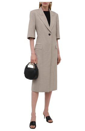 Женское шерстяное пальто LOW CLASSIC бежевого цвета по цене 57500 руб., арт. L0W21SS_BZ120T | Фото 2 Женское шерстяное пальто LOW CLASSIC бежевого цвета, арт. L0W21SS_BZ120T | Фото 2 (Материал внешний: Синтетический материал, Шерсть; Длина (верхняя одежда): Длинные; Материал подклада: Синтетический материал; Стили: Кэжуэл; 1-2-бортные: Однобортные; Рукава: Короткие)