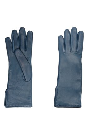 Женские кожаные перчатки LORO PIANA синего цвета по цене 63500 руб., арт. FAL2778 | Фото 2 Женские кожаные перчатки LORO PIANA синего цвета, арт. FAL2778 | Фото 2