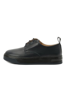 Детские кожаные дерби EMPORIO ARMANI темно-синего цвета по цене 19800 руб., арт. XYC006/X0I50/28-34 | Фото 2 Детские кожаные дерби EMPORIO ARMANI темно-синего цвета, арт. XYC006/X0I50/28-34 | Фото 2