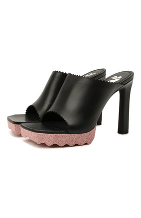 Женские кожаные мюли OFF-WHITE черного цвета по цене 64800 руб., арт. 0WIJ009R21LEA0011000 | Фото 1 Женские кожаные мюли OFF-WHITE черного цвета, арт. 0WIJ009R21LEA0011000 | Фото 1