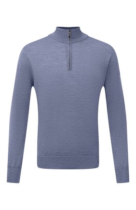 Мужской шерстяной джемпер CANALI голубого цвета по цене 23900 руб., арт. C0015/MK00077 | Фото 1 Мужской шерстяной джемпер CANALI голубого цвета, арт. C0015/MK00077 | Фото 1