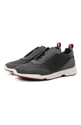 Мужские кожаные кроссовки modular walk LORO PIANA темно-серого цвета по цене 76150 руб., арт. FAL7951 | Фото 1 Мужские кожаные кроссовки modular walk LORO PIANA темно-серого цвета, арт. FAL7951 | Фото 1