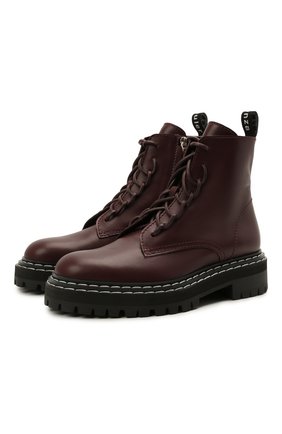 Женские кожаные ботинки PROENZA SCHOULER бордового цвета по цене 76300 руб., арт. PS35113A/14040 | Фото 1 Женские кожаные ботинки PROENZA SCHOULER бордового цвета, арт. PS35113A/14040 | Фото 1