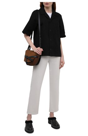 Женские кожаные сабо с меховой отделкой PROENZA SCHOULER черного цвета по цене 54700 руб., арт. PS35280D/12145 | Фото 2 Женские кожаные сабо с меховой отделкой PROENZA SCHOULER черного цвета, арт. PS35280D/12145 | Фото 2