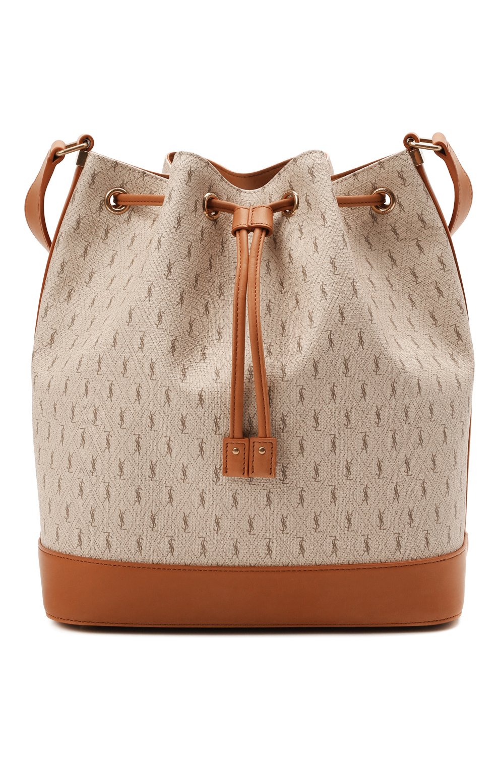 Женская сумка le monogramme SAINT LAURENT бежевого цвета, арт. 568606/2UY1W | Фото 1 (Сумки-технические: Сумки через плечо; Размер: medium; Ремень/цепочка: На ремешке; Материал: Экокожа)