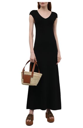 Женские текстильные сабо woody CHLOÉ коричневого цвета по цене 39950 руб., арт. CHC21U44908 | Фото 2 Женские текстильные сабо woody CHLOÉ коричневого цвета, арт. CHC21U44908 | Фото 2
