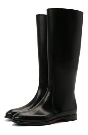 Женские кожаные сапоги SANTONI черного цвета по цене 89950 руб., арт. WSRV56856BJ4NBCKN01 | Фото 1 Женские кожаные сапоги SANTONI черного цвета, арт. WSRV56856BJ4NBCKN01 | Фото 1