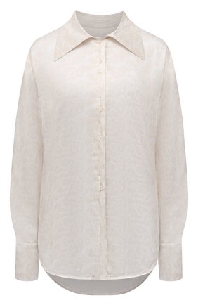 Женская рубашка LOW CLASSIC кремвого цвета по цене 21500 руб., арт. L0W21SS_SH01PR | Фото 1 Женская рубашка LOW CLASSIC кремвого цвета, арт. L0W21SS_SH01PR | Фото 1 (Длина (для топов): Стандартные; Материал внешний: Синтетический материал; Рукава: Длинные; Стили: Кэжуэл; Женское Кросс-КТ: Рубашка-одежда; Принт: С принтом)