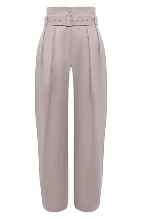 Женские брюки из хлопка и льна LOW CLASSIC розового цвета по цене 29950 руб., арт. L0W21SS_TR09VI | Фото 1 Женские брюки из хлопка и льна LOW CLASSIC розового цвета, арт. L0W21SS_TR09VI | Фото 1 (Материал внешний: Лен, Хлопок; Длина (брюки, джинсы): Стандартные; Силуэт Ж (брюки и джинсы): Прямые; Женское Кросс-КТ: Брюки-одежда; Стили: Кэжуэл)