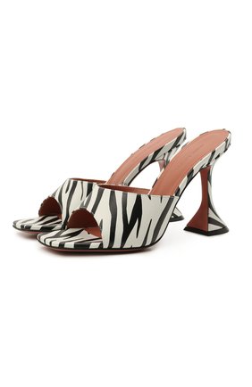 Женские кожаные мюли lupita AMINA MUADDI черно-белого цвета по цене 54900 руб., арт. LUPITA SLIPPER/PRINT NAPPA/ZEBRA | Фото 1 Женские кожаные мюли lupita AMINA MUADDI черно-белого цвета, арт. LUPITA SLIPPER/PRINT NAPPA/ZEBRA | Фото 1