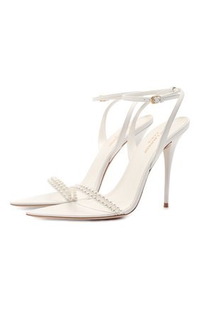 Женские кожаные босоножки luna SAINT LAURENT белого цвета по цене 71750 руб., арт. 656829/20500 | Фото 1 Женские кожаные босоножки luna SAINT LAURENT белого цвета, арт. 656829/20500 | Фото 1