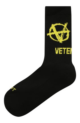 Мужские хлопковые носки VETEMENTS черного цвета по цене 8735 руб., арт. UA52S0300X 2906/M | Фото 1 Мужские хлопковые носки VETEMENTS черного цвета, арт. UA52S0300X 2906/M | Фото 1