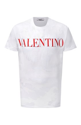 Мужская хлопковая футболка VALENTINO белого цвета по цене 46600 руб., арт. WV3MG10V7NM | Фото 1 Мужская хлопковая футболка VALENTINO белого цвета, арт. WV3MG10V7NM | Фото 1