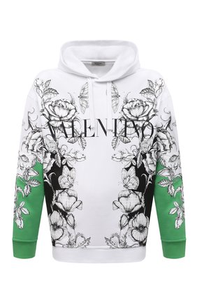 Мужской хлопковое худи VALENTINO белого цвета по цене 93500 руб., арт. WV3MF19I7L6 | Фото 1 Мужской хлопковое худи VALENTINO белого цвета, арт. WV3MF19I7L6 | Фото 1