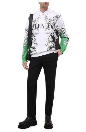 Мужской хлопковое худи VALENTINO белого цвета по цене 93500 руб., арт. WV3MF19I7L6 | Фото 2 Мужской хлопковое худи VALENTINO белого цвета, арт. WV3MF19I7L6 | Фото 2