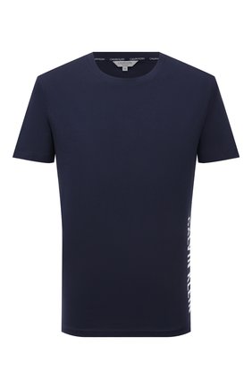 Мужская хлопковая футболка CALVIN KLEIN темно-синего цвета по цене 5460 руб., арт. KM0KM00604 | Фото 1 Мужская хлопковая футболка CALVIN KLEIN темно-синего цвета, арт. KM0KM00604 | Фото 1