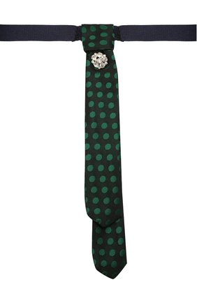 Детский галстук ALETTA зеленого цвета, арт. AA210983-63 | Фото 1 (Материал: Текстиль, Синтетический материал; Кросс-КТ: Школьные аксессуары; Региональные ограничения белый список (Axapta Mercury): RU)
