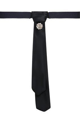 Детский галстук ALETTA темно-синего цвета, арт. AA210983-63 | Фото 1 (Материал: Текстиль, Синтетический материал; Кросс-КТ: Школьные аксессуары; Региональные ограничения белый список (Axapta Mercury): RU)