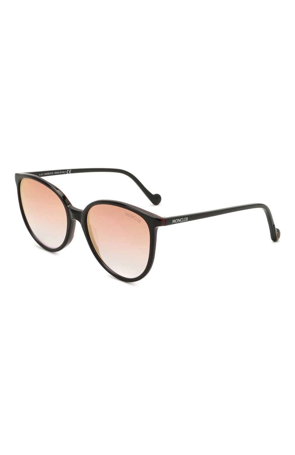 Женские солнцезащитные очки MONCLER черного цвета, арт. ML 0177 05T 56 с/з очки | Фото 1 (Материал: Пластик; Тип очков: С/з; Очки форма: Cat-eye)