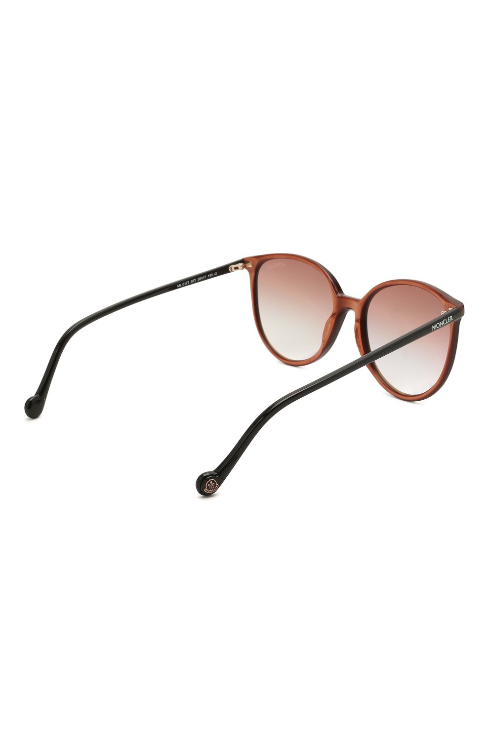 Женские �солнцезащитные очки MONCLER черного цвета, арт. ML 0177 05T 56 с/з очки | Фото 4 (Материал: Пластик; Тип очков: С/з; Очки форма: Cat-eye)