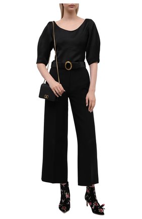 Женские текстильные ботильоны REDVALENTINO черного цвета по цене 47050 руб., арт. WQ2S0D53/HQU | Фото 2 Женские текстильные ботильоны REDVALENTINO черного цвета, арт. WQ2S0D53/HQU | Фото 2