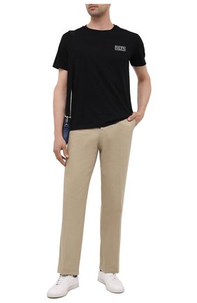 Мужская хлопковая футболка VALENTINO черного цвета, арт. WV3MG08G6LC | Фото 2 (Материал внешний: Хлопок; Рукава: Короткие; Стили: Кэжуэл; Принт: Без принта; Длина (для топов): Стандартные)
