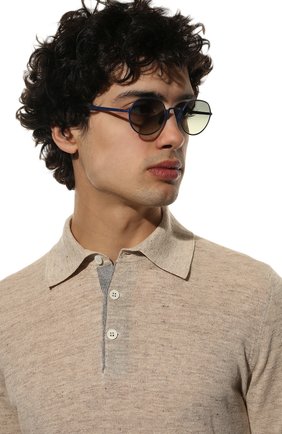 Мужские солнцезащитные очки KITON синего цвета по цене 63350 руб., арт. U0C00203/000 | Фото 2 Мужские солнцезащитные очки KITON синего цвета, арт. U0C00203/000 | Фото 2