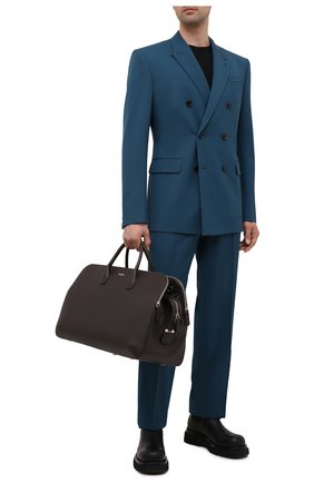 Мужская кожаная дорожная сумка GIORGIO ARMANI темно-коричневого цвета по цене 244000 руб., арт. Y2Q212/YQA9E | Фото 2 Мужская кожаная дорожная сумка GIORGIO ARMANI темно-коричневого цвета, арт. Y2Q212/YQA9E | Фото 2 (Материал: Натуральная кожа; Ремень/цепочка: На ремешке)
