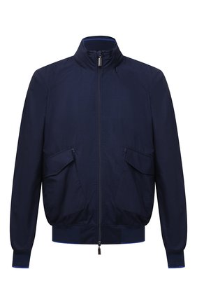 Мужской бомбер из шерсти и шелка ZILLI SPORT синего цвета по цене 358000 руб., арт. MAV-ZS159-W0SE0/0001 | Фото 1 Мужской бомбер из шерсти и шелка ZILLI SPORT синего цвета, арт. MAV-ZS159-W0SE0/0001 | Фото 1 (Длина (верхняя одежда): Короткие; Материал внешний: Шелк, Шерсть; Принт: Без принта; Рукава: Длинные; Материал подклада: Хлопок; Кросс-КТ: Куртка; Стили: Кэжуэл; Региональные ограничения белый список (Axapta Mercury): RU)
