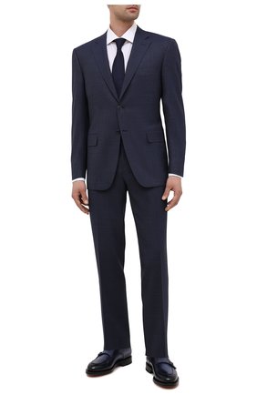 Мужские кожаные монки SANTONI темно-синего цвета по цене 77650 руб., арт. MCCG17744MD3HFULU59 | Фото 2 Мужские кожаные монки SANTONI темно-синего цвета, арт. MCCG17744MD3HFULU59 | Фото 2