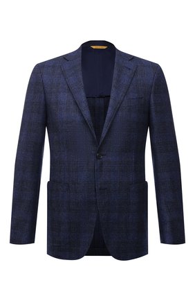 Мужской шерстяной пиджак CANALI синего цвета по цене 119500 руб., арт. 23275/CF02798/111 | Фото 1 Мужской шерстяной пиджак CANALI синего цвета, арт. 23275/CF02798/111 | Фото 1