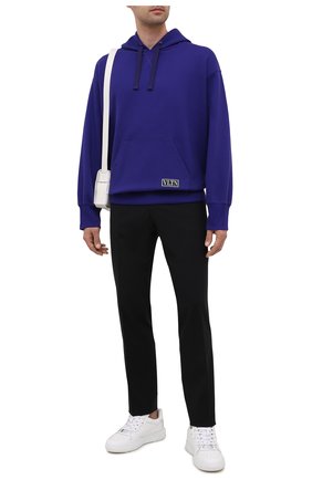 Мужской хлопковое худи VALENTINO фиолетового цвета по цене 75400 руб., арт. WV3MF18I7GD | Фото 2 Мужской хлопковое худи VALENTINO фиолетового цвета, арт. WV3MF18I7GD | Фото 2