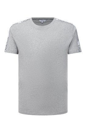 Мужская хлопковая футболка CALVIN KLEIN серого цвета по цене 5460 руб., арт. KM0KM00607 | Фото 1 Мужская хлопковая футболка CALVIN KLEIN серого цвета, арт. KM0KM00607 | Фото 1