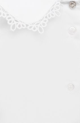 Детский хлопковая манишка ALETTA белого цвета, арт. A210574/9A-16A | Фото 3 (Материал: Текстиль, Хлопок; Региональные ограничения белый список (Axapta Mercury): RU; Кросс-КТ: Школьные аксессуары)