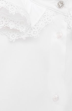 Детский хлопковая манишка ALETTA белого цвета, арт. A210575/9A-16A | Фото 3 (Материал: Текстиль, Хлопок; Региональные ограничения белый список (Axapta Mercury): RU; Кросс-КТ: Школьные аксессуары)