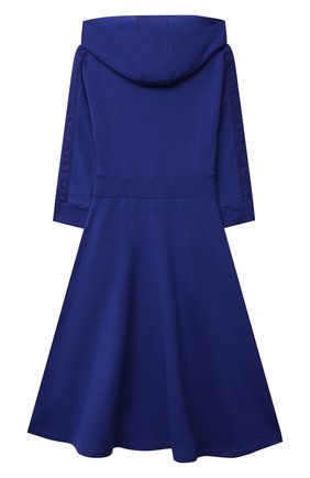 Детское платье с капюшоном EMPORIO ARMANI синего цвета по цене 18150 руб., арт. 6K3A07/3J44Z | Фото 2 Детское платье с капюшоном EMPORIO ARMANI синего цвета, арт. 6K3A07/3J44Z | Фото 2 (Материал внешний: Хлопок, Синтетический материал; Случай: Повседневный; Рукава: Длинные; Девочки Кросс-КТ: Платье-одежда; Ростовка одежда: 10 - 11 лет | 140 - 146см, 13 - 15 лет | 158 см, 16 лет | 164 см, 4 года | 104 см, 5 лет | 110 см, 6 лет | 116 см, 7 лет | 122 см, 8 лет | 128 см)