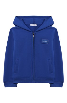 Детский хлопковая толстовка DOLCE & GABBANA синего цвета по цене 16850 руб., арт. L1JW2V/G70LJ | Фото 1 Детский хлопковая толстовка DOLCE & GABBANA синего цвета, арт. L1JW2V/G70LJ | Фото 1